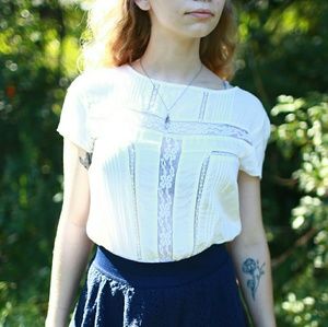 White Blouse With Lace
